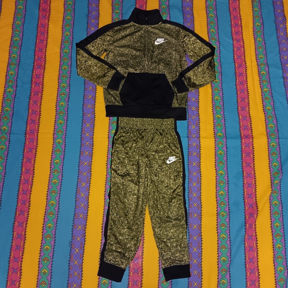 Nike Tracksuit Track Jacket & Pants Outfit Digits Camo Camouflage Toddler
